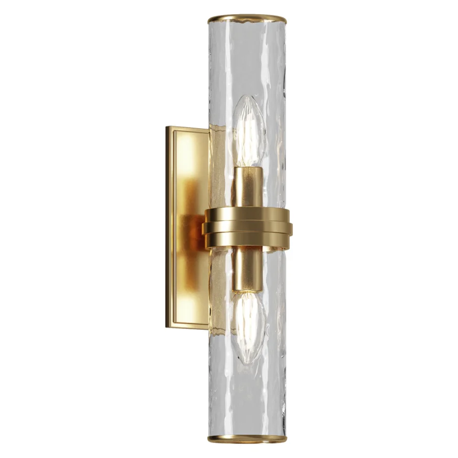 Eleanor Modern Double Glass Wall Sconce Image 2