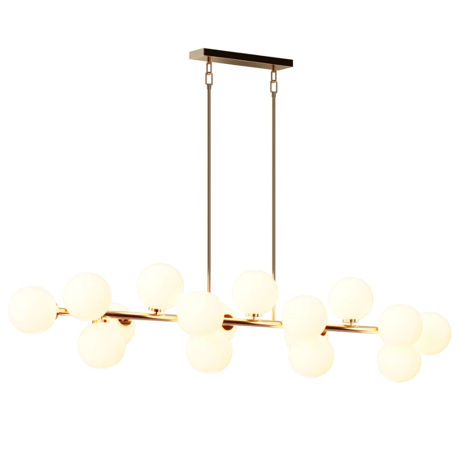 Candelabro Sputnik Lineal Negro de 16 Luces Image 1