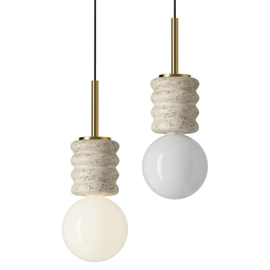 LED Chandelier Modern Stone Bedside Pendant Light Image 1