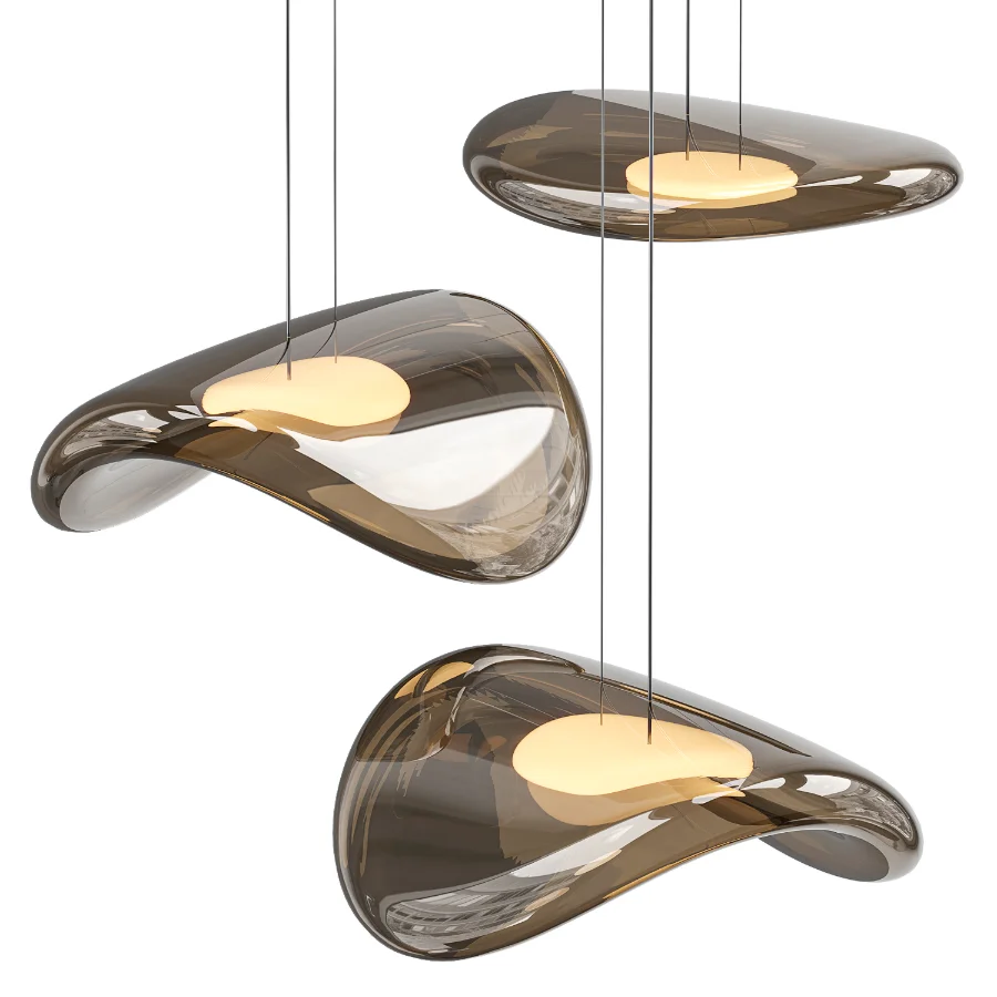 Organic Glass Pendant Light Image 4