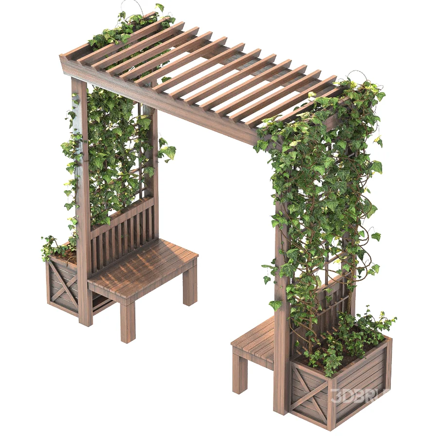 Wooden Garden Arbor 06 Image 7