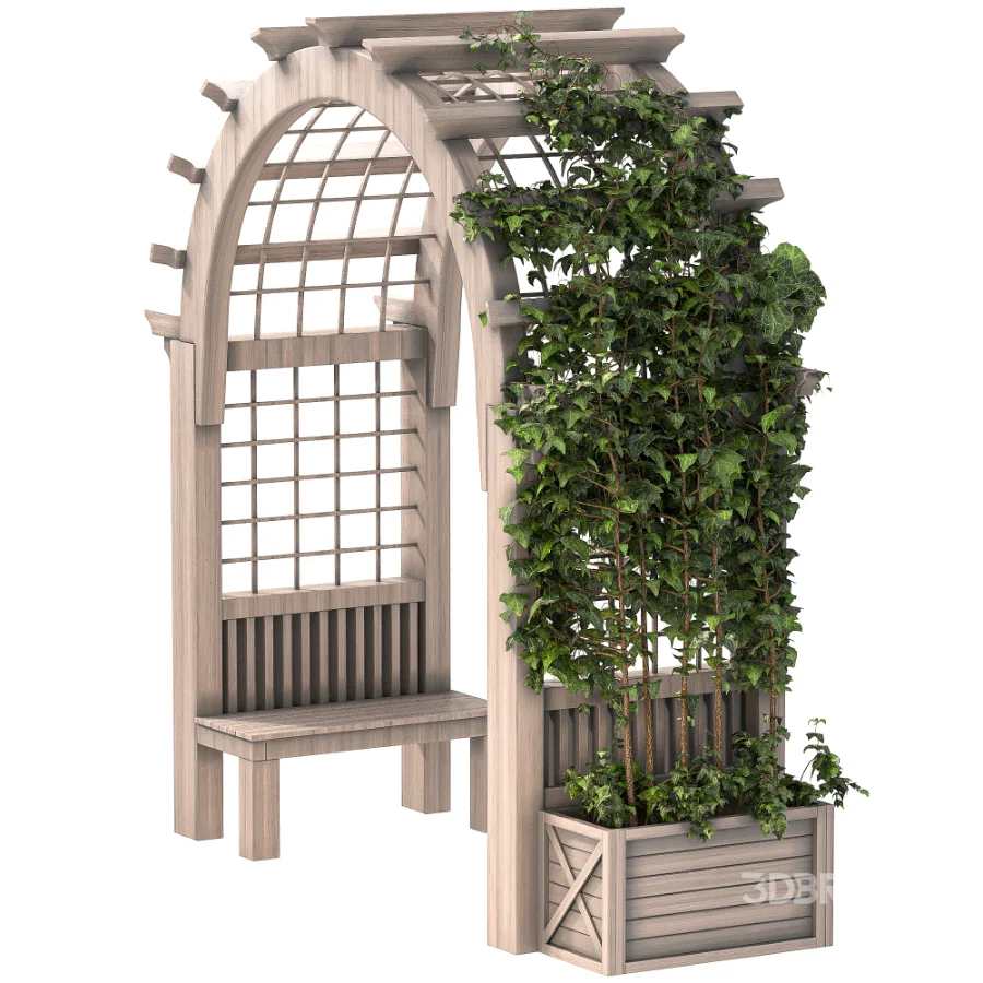 Wooden Garden Arbor 04 Image 5