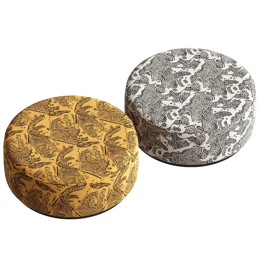 Aldora Round Ottoman Lulu and Georgia Image 2