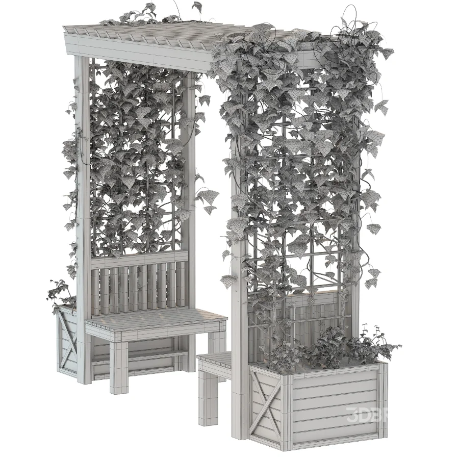 Wooden Garden Arbor 06 Image 2