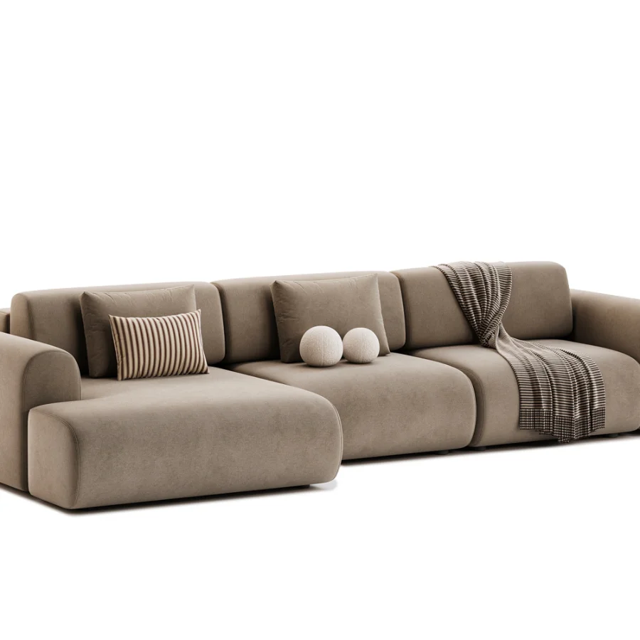Modular sofa Maill Bucle Silver Image 4