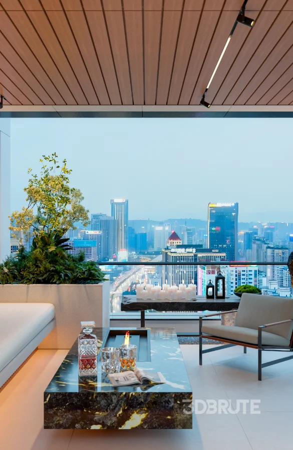 Open‑view balcony bedroom Image 7
