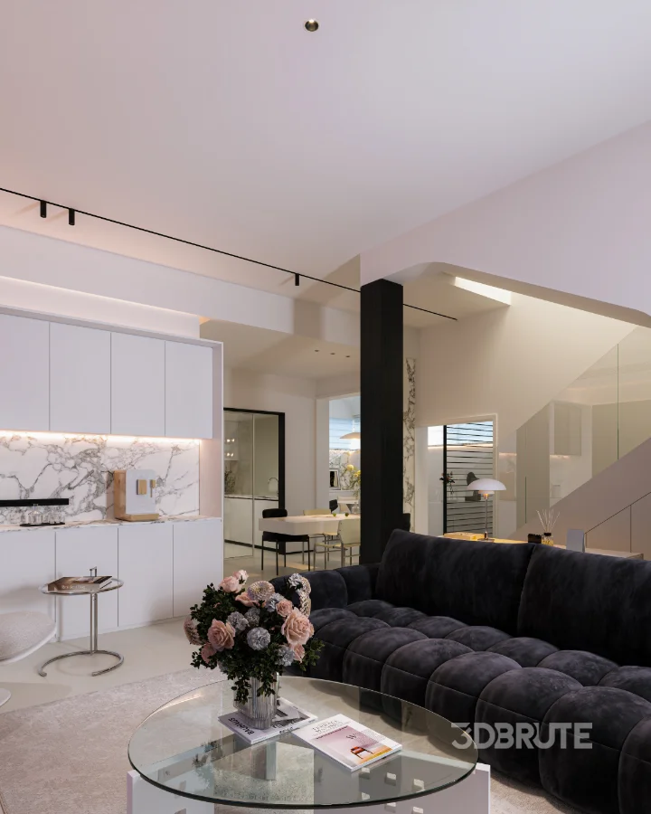 Modern living room dining room Image 8