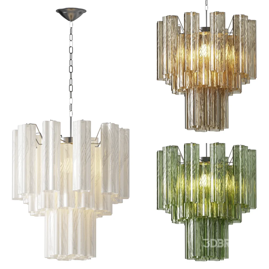 Azzura Glass Chandelier white Image 1