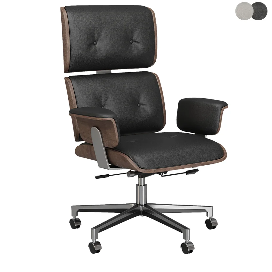 Black Home Office Chair Image 3