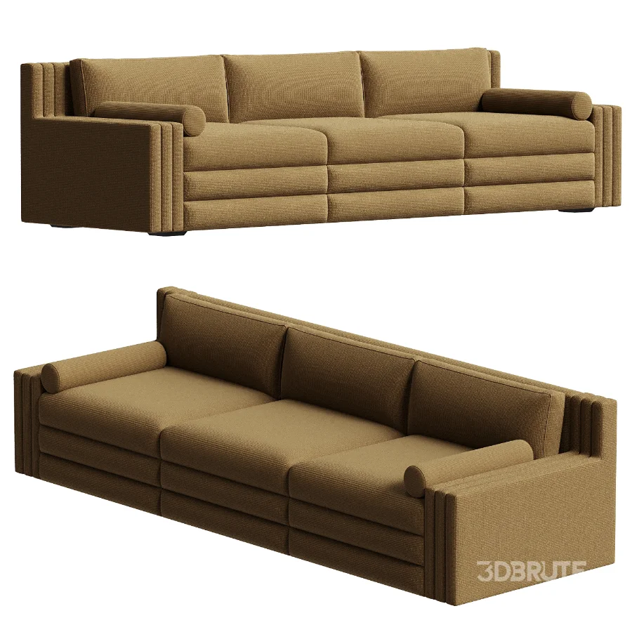 Salvadore Sofa in Army (300cm) by Laura Gonzalez Image 3