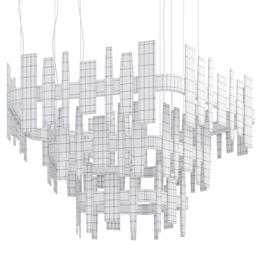 Forest Glass and Brass Chandelier Image 3