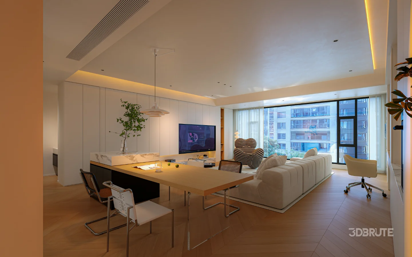 Modern living room dining room Image 9