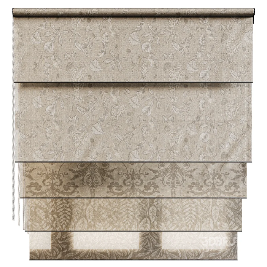 Classic Patterned Roller Blinds Set Image 5