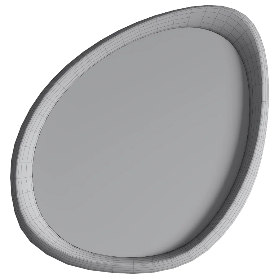 Asymmetrical Wooden Frame Mirror Image 2