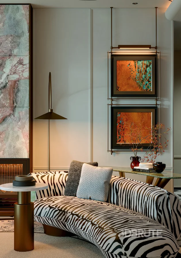Luxurious living room and dining room Image 6