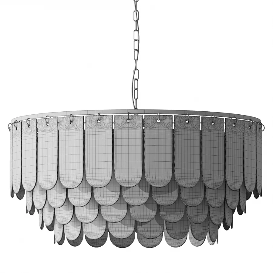 Cynthia Contemporary Layered Fabric Pendant Light Image 3