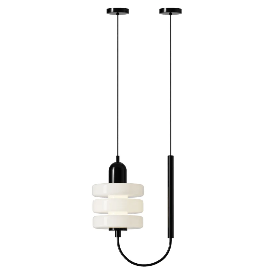 Minimalist Frosted Glass Lantern LED Pendant Light Image 2