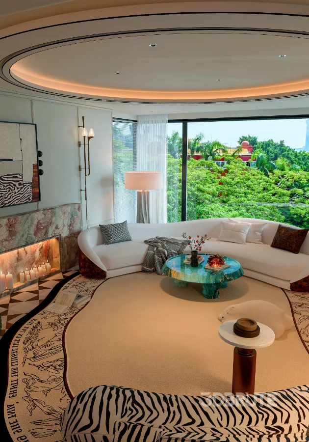 Luxurious living room and dining room Image 7