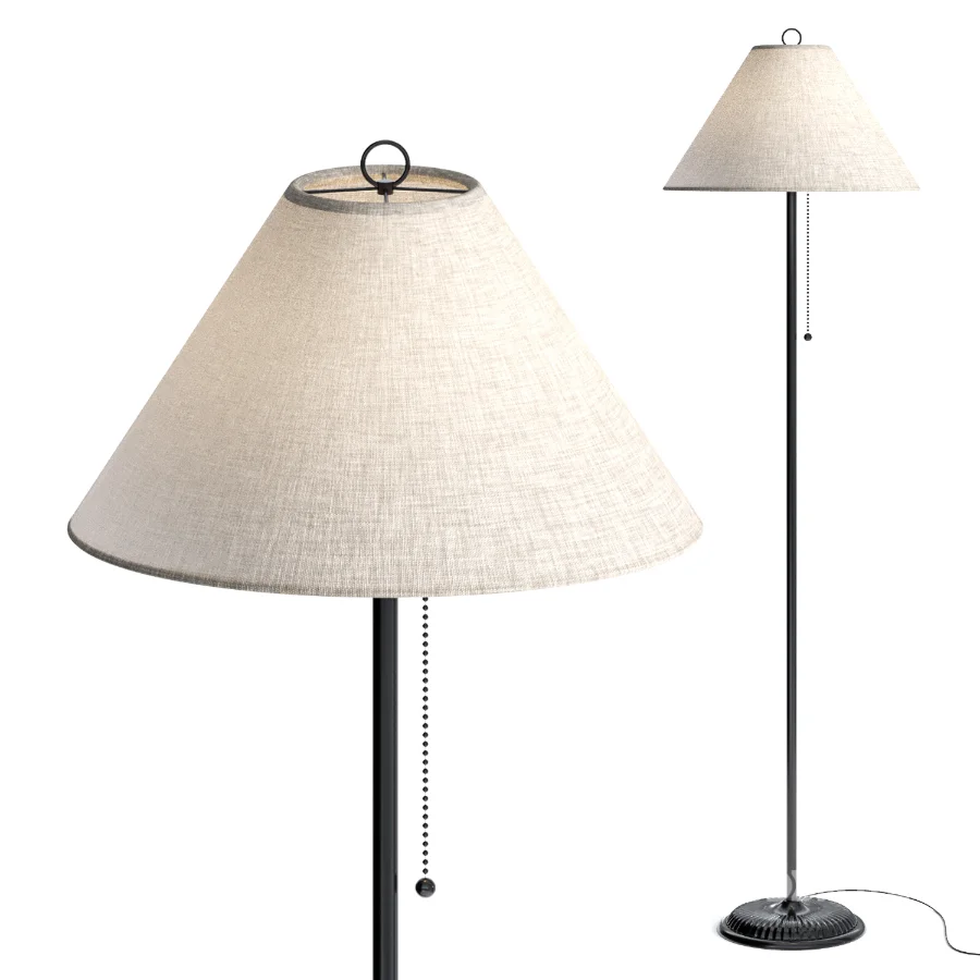 Metal Floor Lamp with Pull Chain Switch Image 3