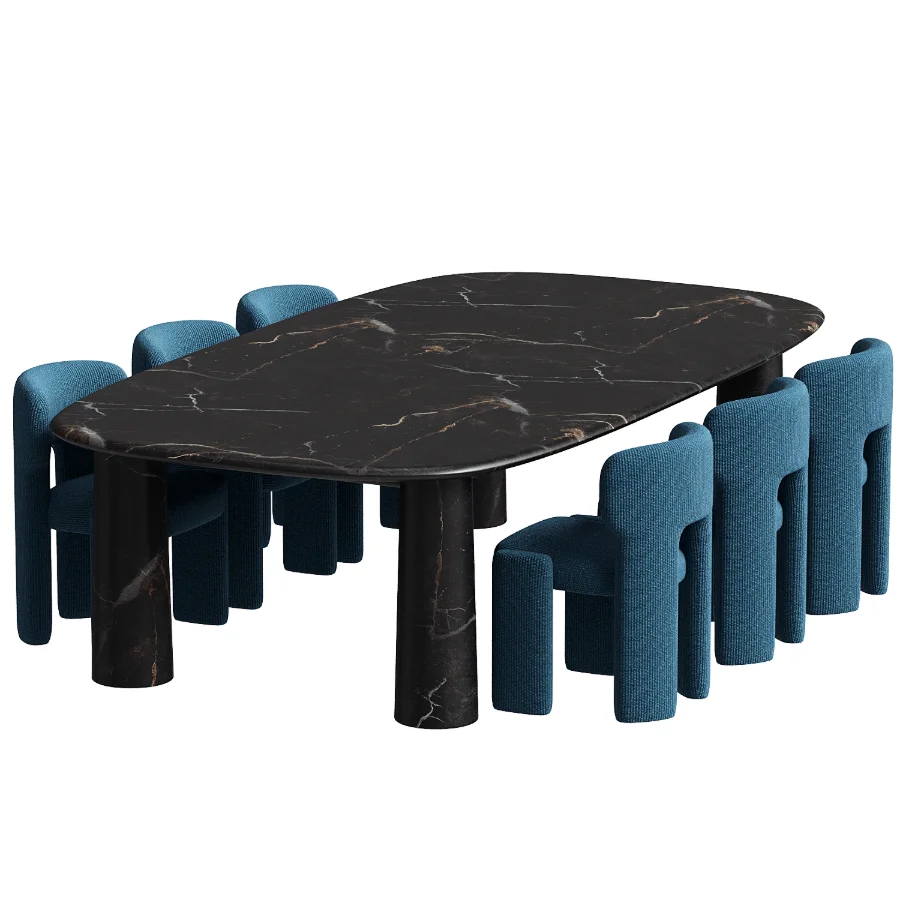 Mohdern Bold Dining Table Chair Image 4