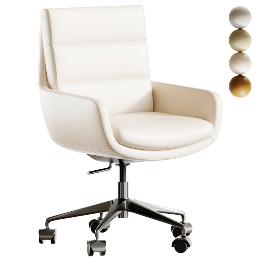 Sergio beige swivel office chair Image 1