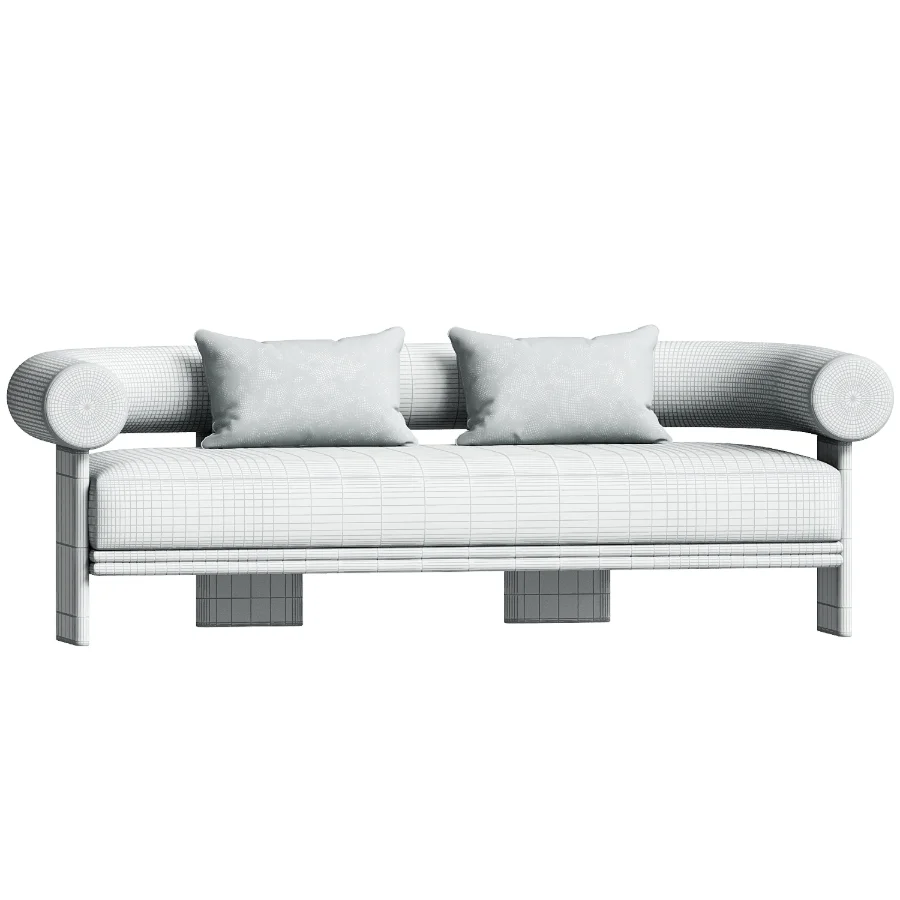 Collins Aluminum 2 Seat Sofa Image 1