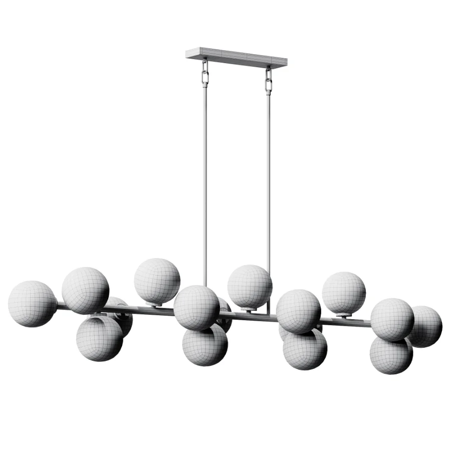 Candelabro Sputnik Lineal Negro de 16 Luces Image 3