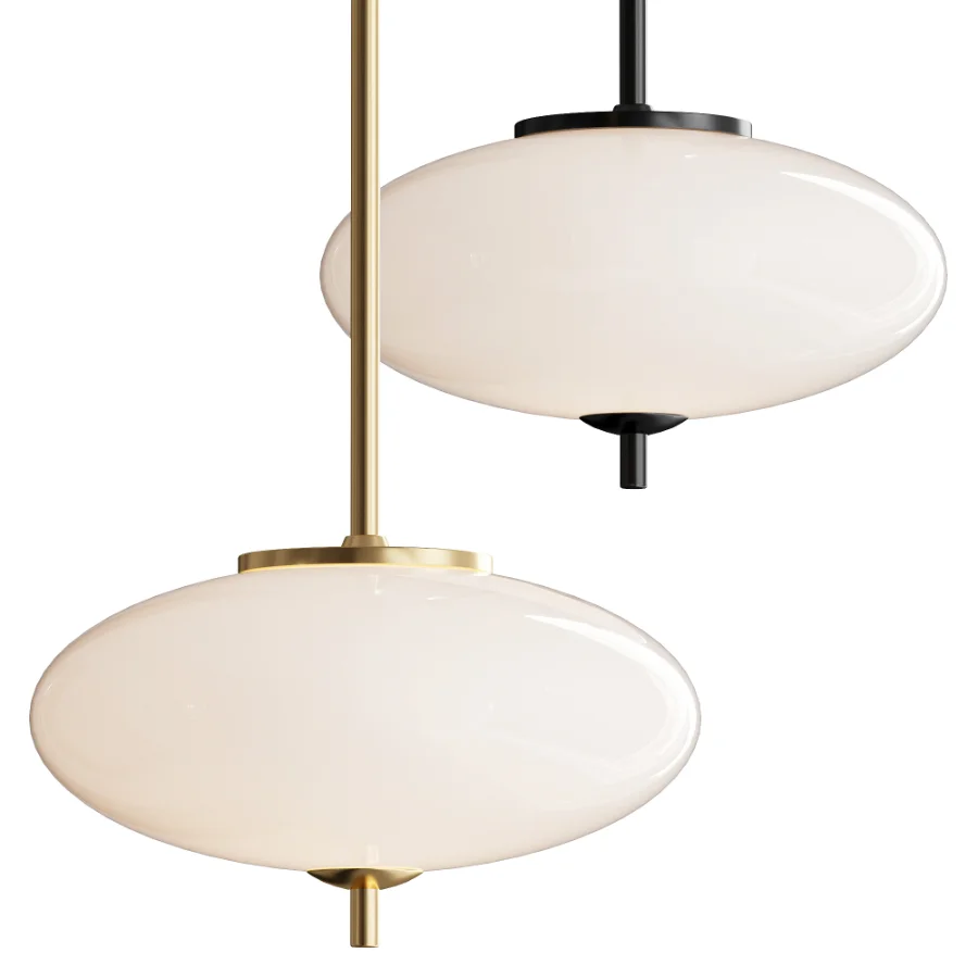 Parlait 1 Light Dimmable Modern Brass LED Pendant Light Image 1