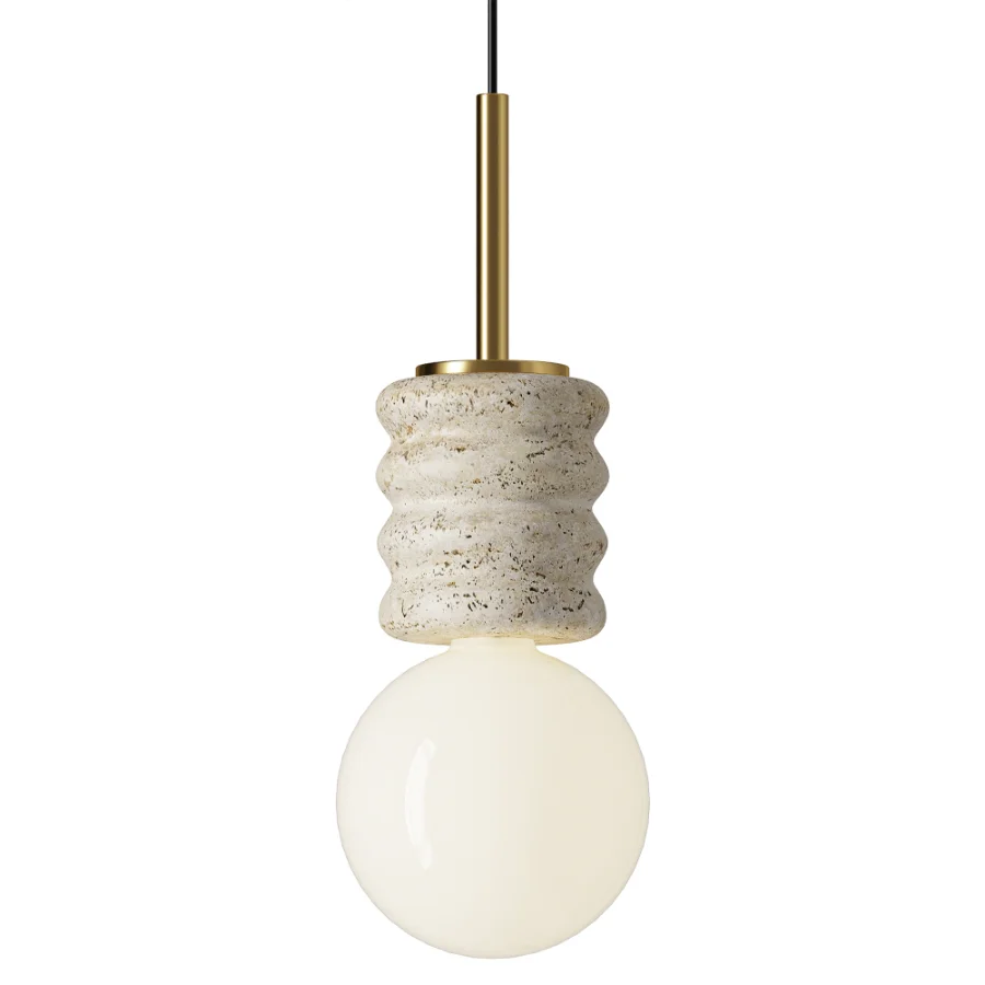 LED Chandelier Modern Stone Bedside Pendant Light Image 2