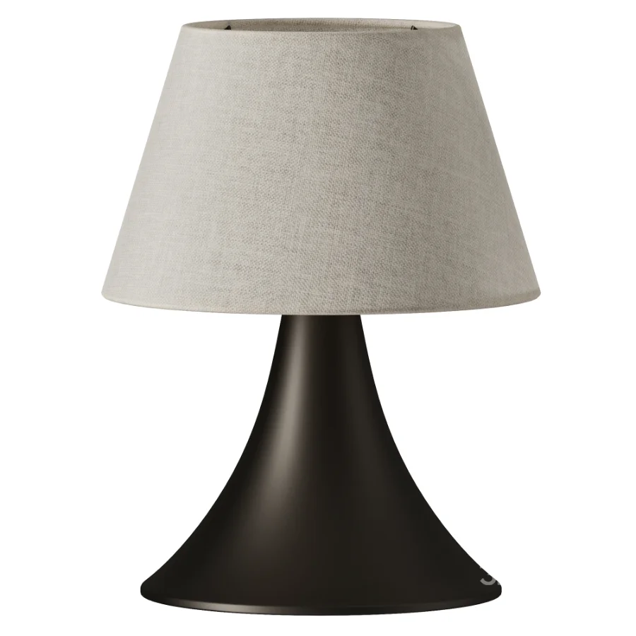 Cenare bronze and linen rechargeable table lamp Image 2