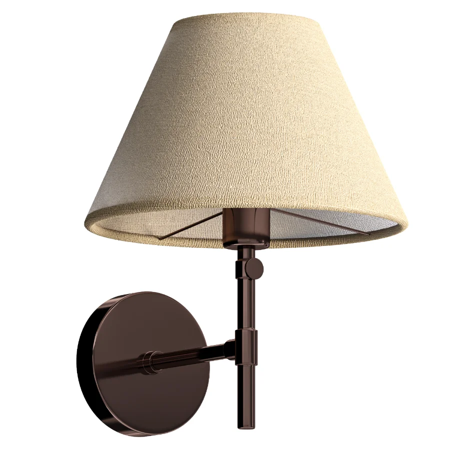WALL LIGHT WITH LINEN LAMPSHADE Image 2