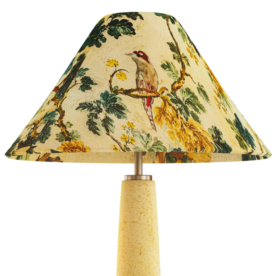 Lulu Printed Fabric Upholstered Empire Floor Lamp Image 2