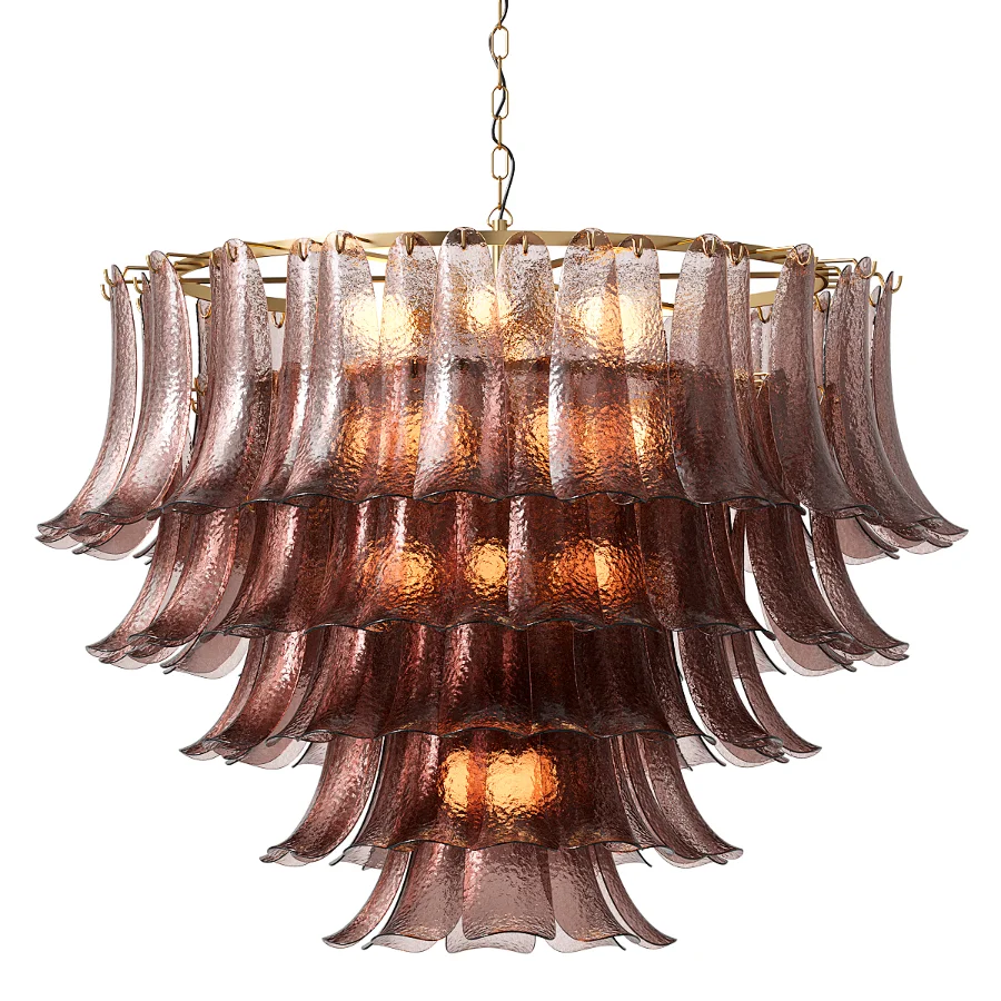 Large Modern Italian Murano Chandelier Palma EL151 Image 1