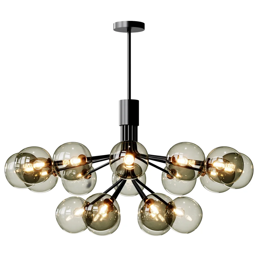 Nuura Apiales 18 Satin Black Chandelier Image 3