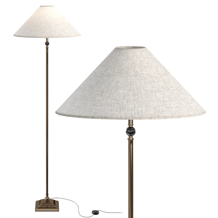 Francesca Matt Black Floor Lamp Image 2