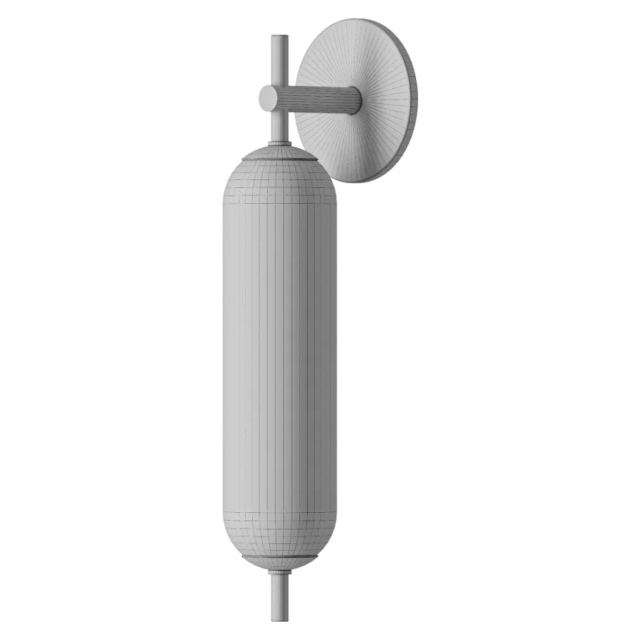 Zev Modern Brass Vertical Glass Wall Sconce Image 3