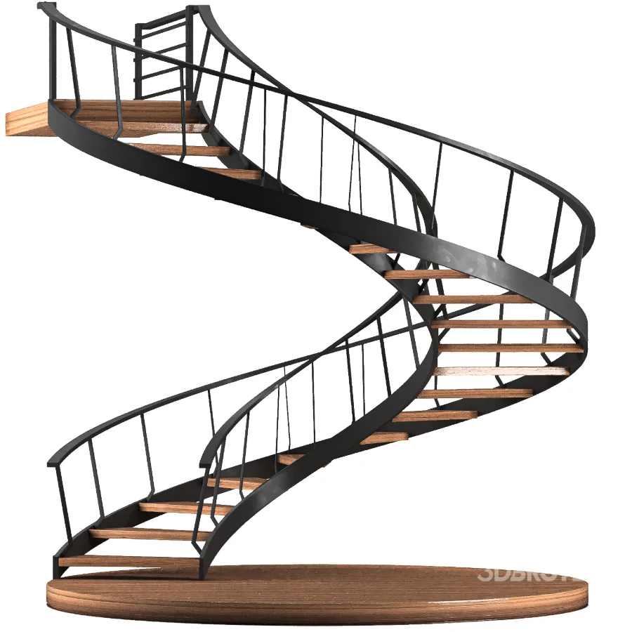 Wooden Spiral Staircase Image 3