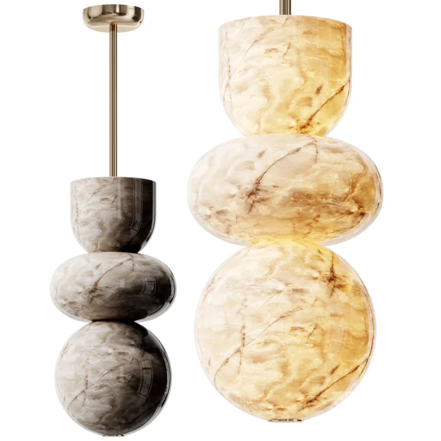 Alabaster Totem Chandelier Image 1