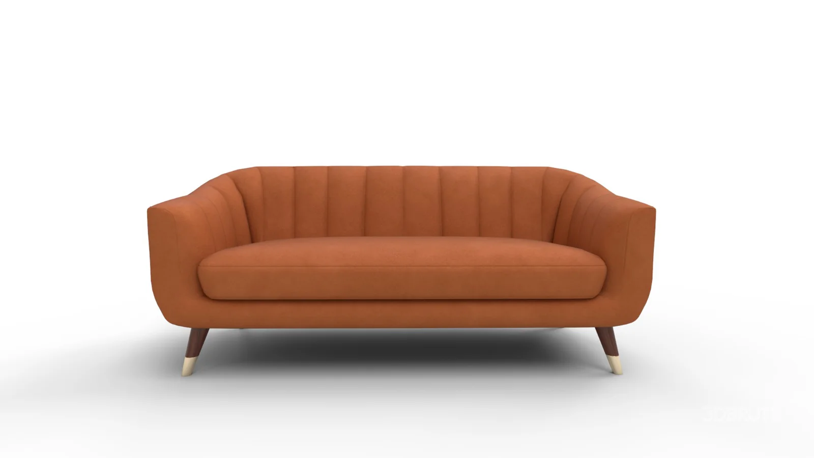 Steffan Wide Velvet Flared Arm Sofa Image 2