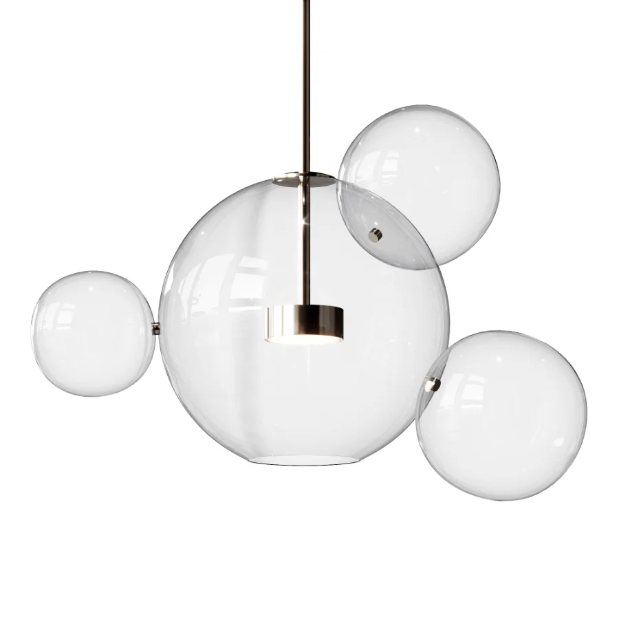 Clear Glass Ball Futuristic Chandeliers Image 2