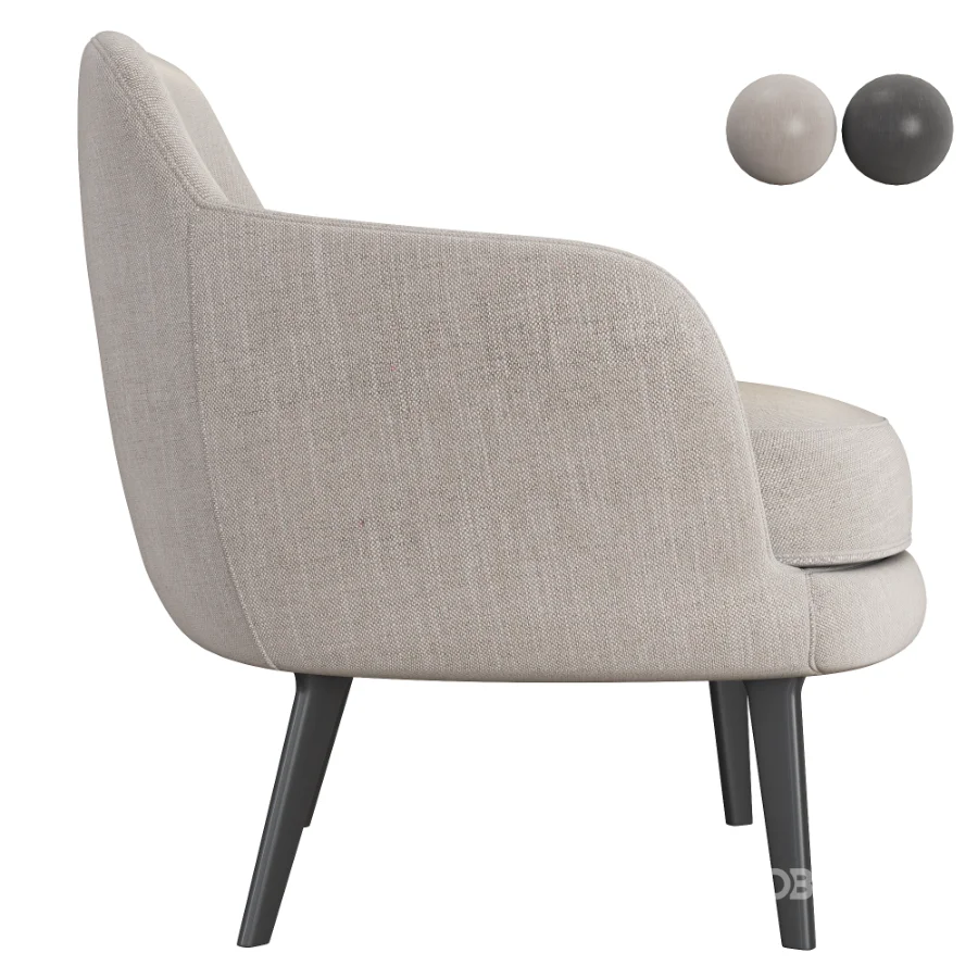 Sum_Armchair_Black_Main_Line_Flax Image 4