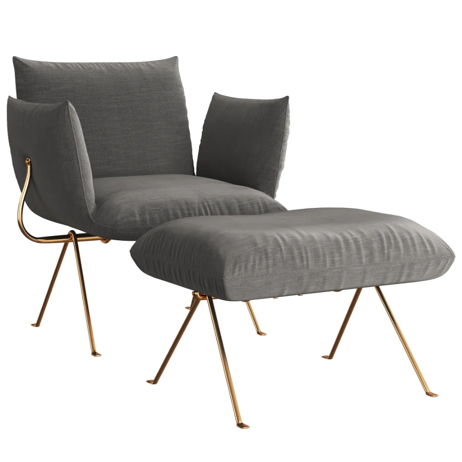 Magis_Officina_Armchair_and_Ottoman Image 3