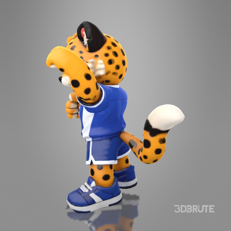 Cartoon Leopard Mascot Character Image 7