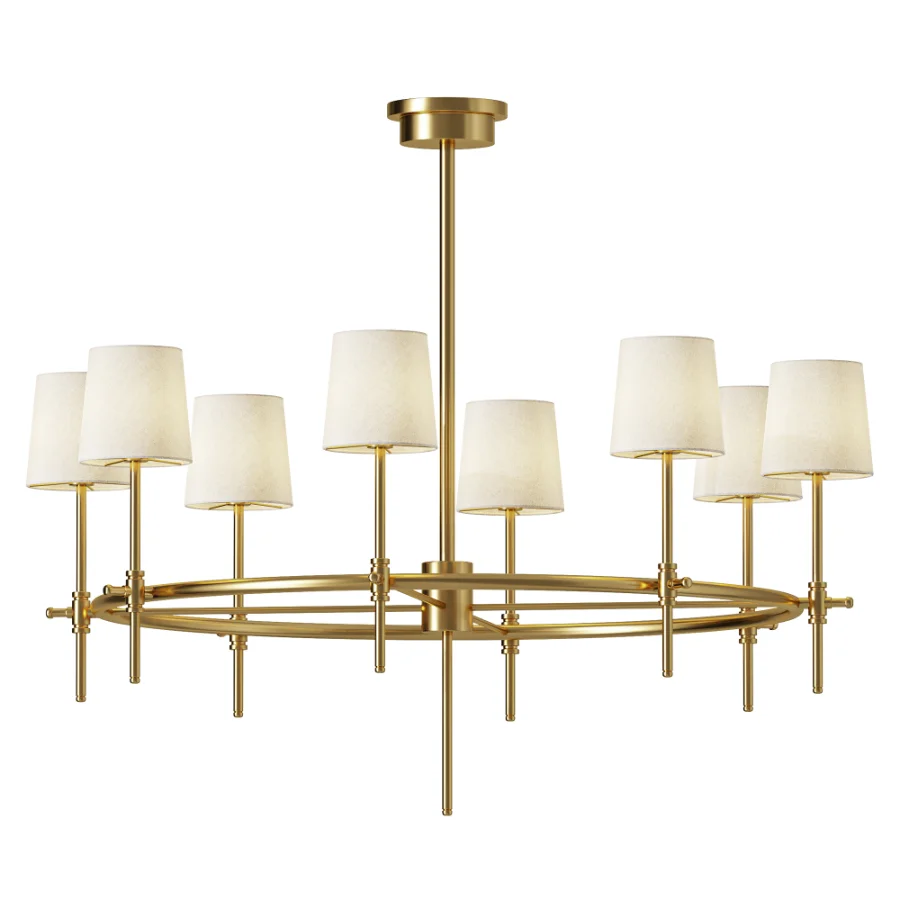 Sinue Brass and Gold Round Chandelier Image 1