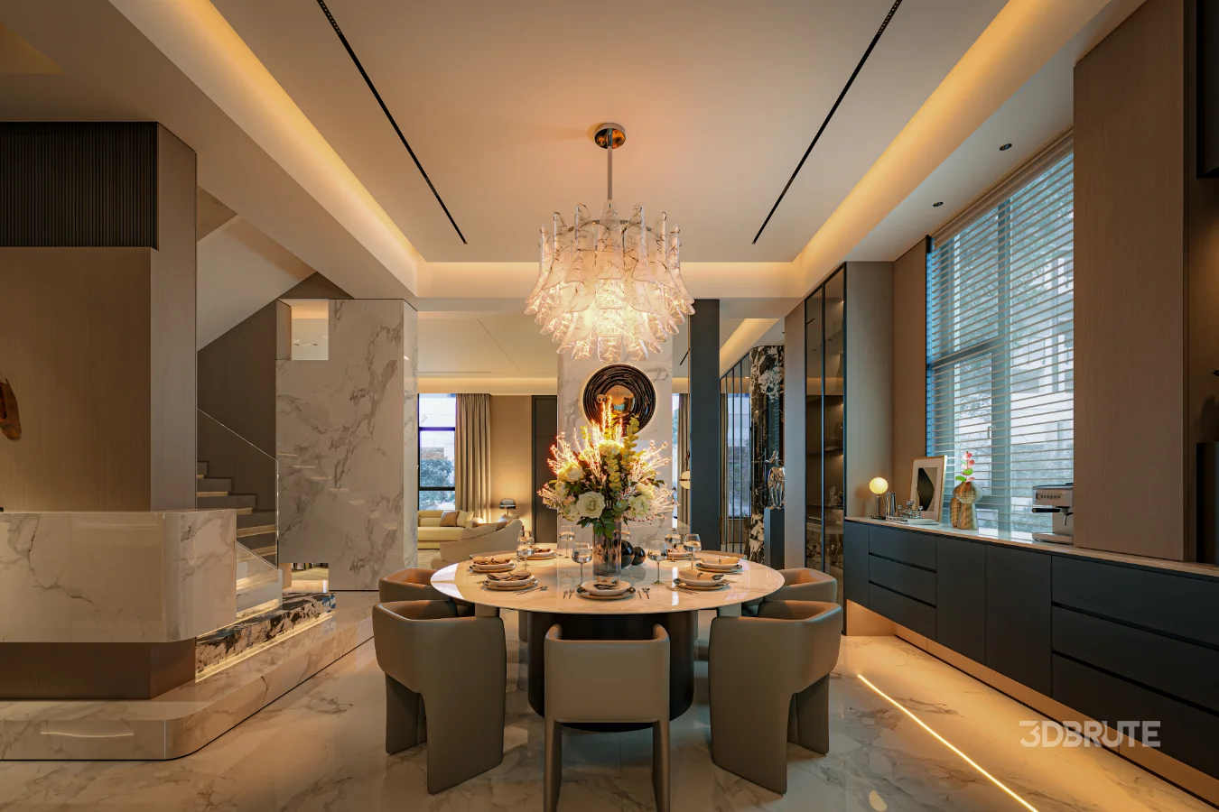 Modern living room dining room Image 6