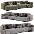 Modular sofa Maill Bucle Silver - Thumbnail 5