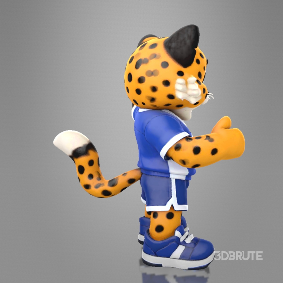 Cartoon Leopard Mascot Character Image 3