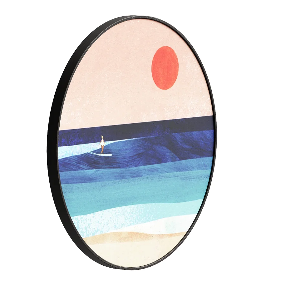 Painting Surfer at sunset Image 1