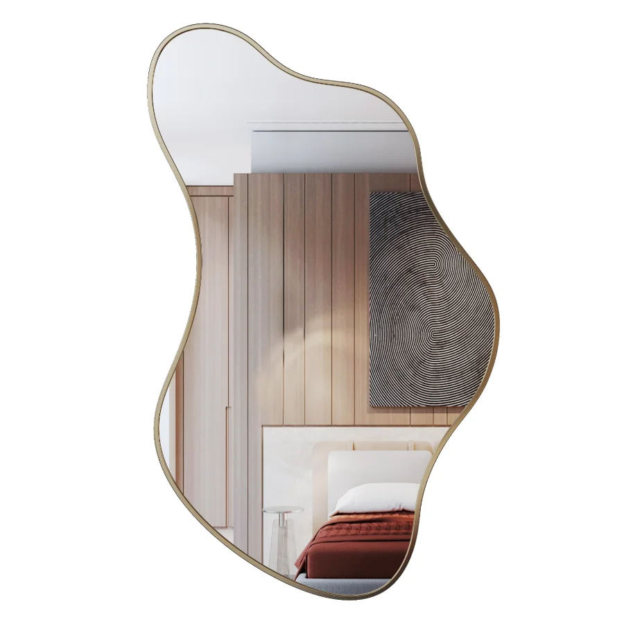 Large Amorphous Modern Mirror Image 1