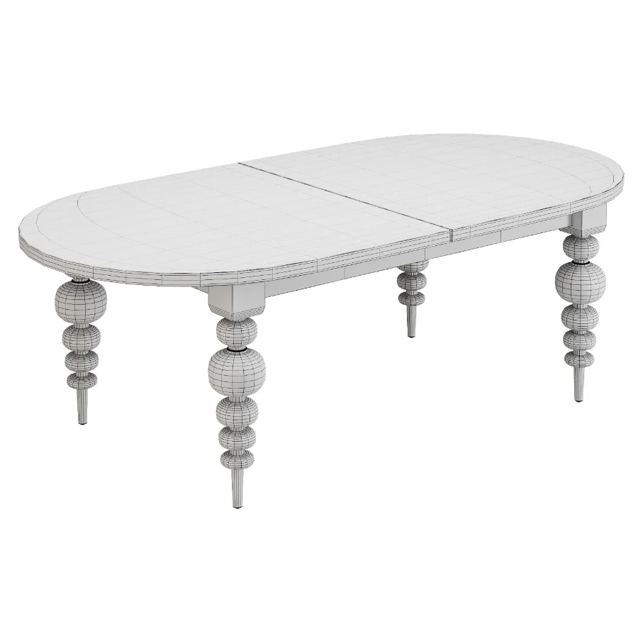 Oval extendable dining table Image 5
